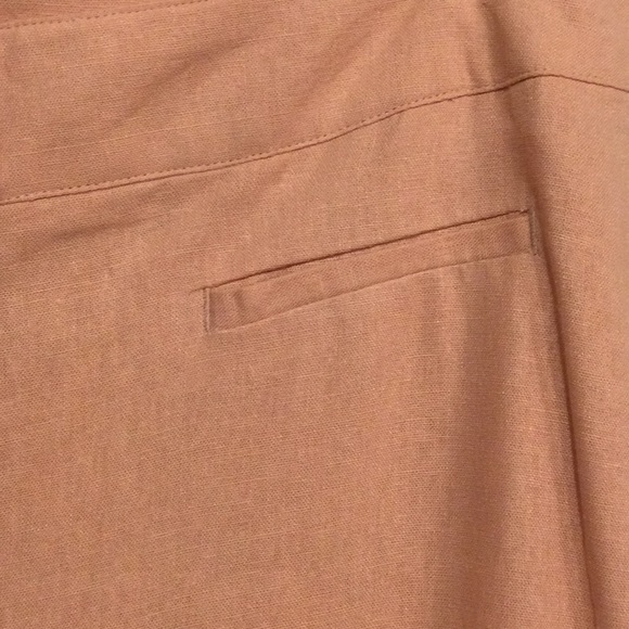 Chadwick’s of Boston Salmon Pink wide Leg Linen Bland Trousers 10 - Picture 2 of 8